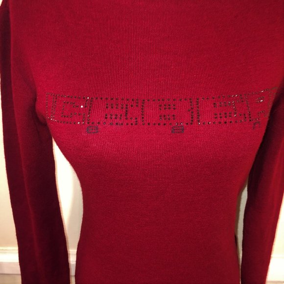 Vintage Iceberg Bling Logo Wool Lightweight Sweater Designer Knit Top Stretch - Picture 8 of 15